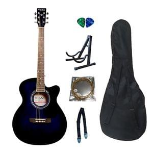 Belear Vega Series 41C Inch Purple Acoustic Guitar Combo Package with Bag, String, Stand, Pick, and Strap